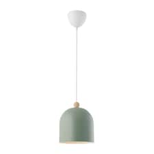 Nordlux Gaston Indoor Pendant Light Green Metal E27 White Inner - Mains Powered, IP20 | Green