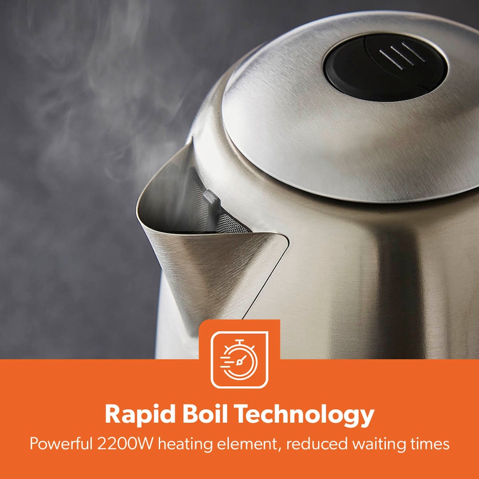 image 1 of GEEPAS 1.7L Illuminating Stainless Steel Kettle 2200W Silver