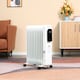 image 7 of HOMCOM 2500W Oil Filled Radiator Heater w/ 3 Heat Settings Remote Control White