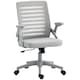 image 1 of Vinsetto Mesh Office Chair, Swivel Task Desk Chair with Lumbar Back Support, Flip-Up Arm, Adjustable Height for Home Office, Grey