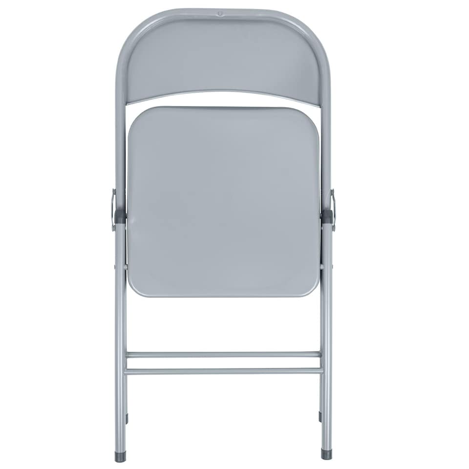 image 1 of Harbour Housewares Metal Folding Chairs - Matt Grey - Pack of 6 | Grey | Matt Grey