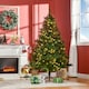 image 8 of HOMCOM 1.8m 6ft PreLit Christmas Tree Artificial Spruce Xmas Tree Warm White LED Holiday Decor with Metal Stand