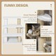image 4 of PawHut Pet Stair with 3-step Climb Ladder, Scratching Posts, White