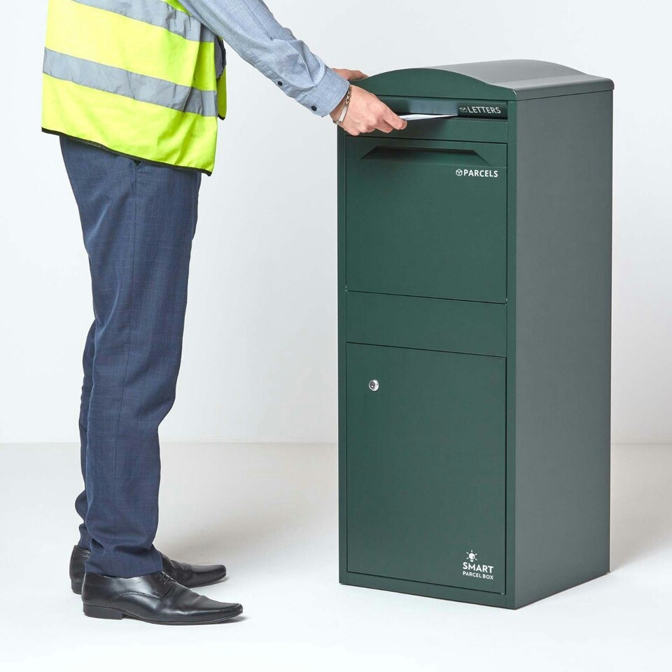 image 1 of SMART PARCEL BOX® Large Curved Top Front Access Green Green