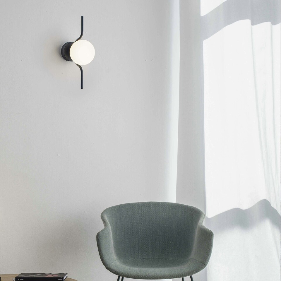image 1 of Le Vita LED Wall Lamp Black 6W 2700K