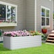 image 2 of Outsunny Galvanised Steel Outdoor Raised Bed w/ Reinforced Rods, Dark Grey