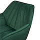 image 5 of Yaheetech Velvet Tufted Accent Chair with X-shaped Metal Legs Green