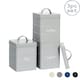 image 1 of Harbour Housewares Grey Vintage Metal Kitchen Tea Coffee Sugar Canisters Kitchen Caddy Kitchen Storage Containers Canister