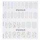 image 2 of Nail Sticker (white) - # Silver Wedding Ring Nail - 32pcs White