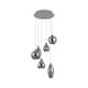 image 1 of Soft  6 Light Spiral Cluster Ceiling Pendant Grey, E14