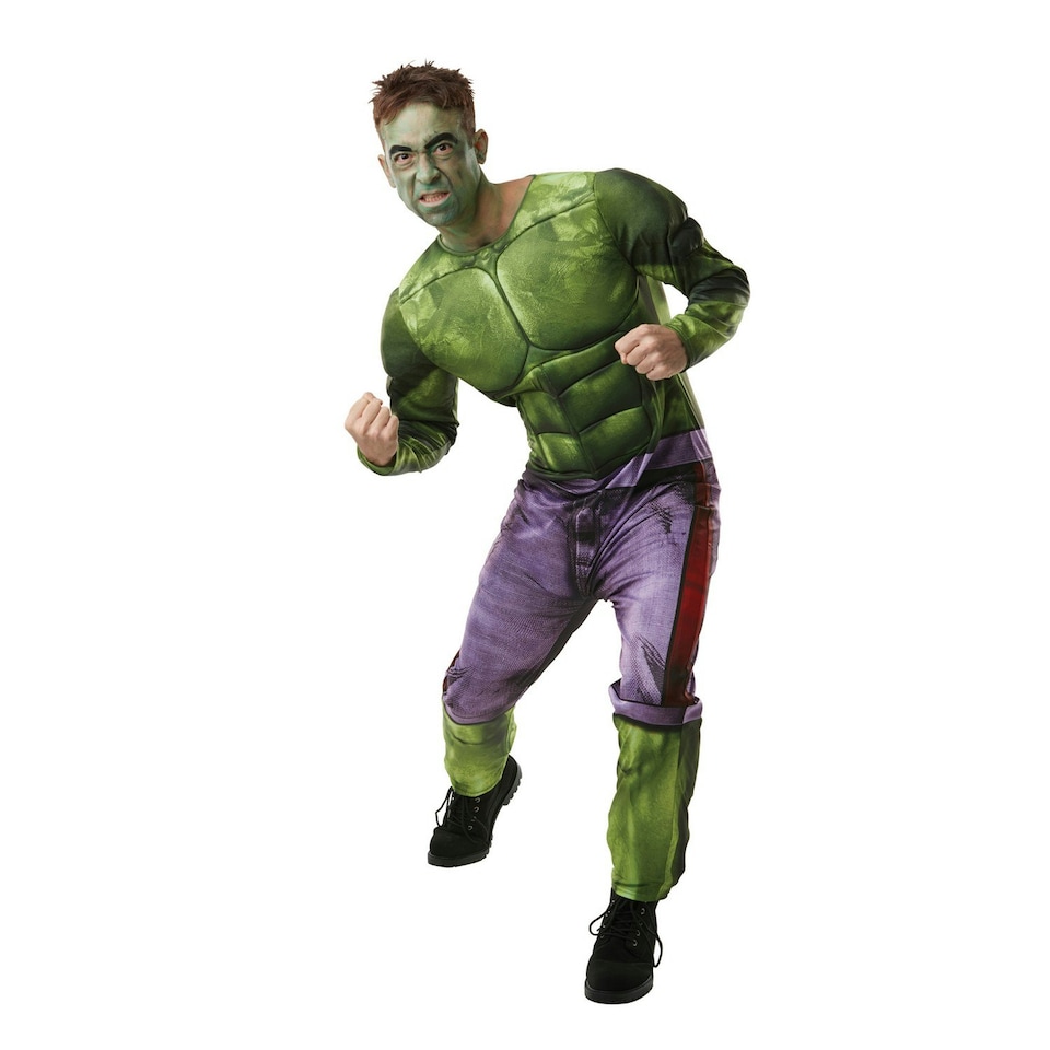 image 1 of Hulk Mens Deluxe Costume - Green/Purple - XL XL