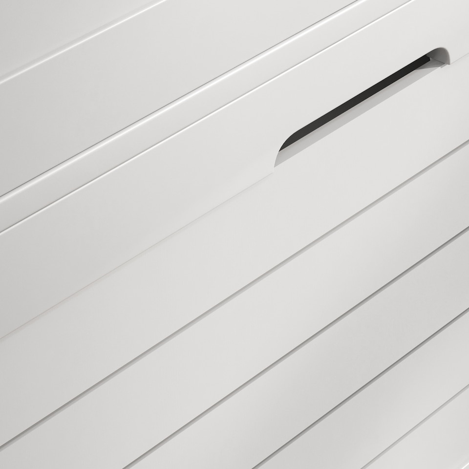 image 1 of HOMCOM Narrow Shoe Storage Cabinet with 3 Flip Drawers, White | White