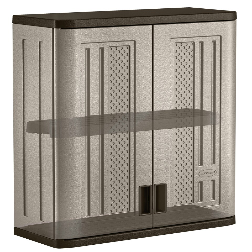 image 1 of Suncast Haven Wall Storage Cabinet Grey