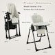 image 2 of COSTWAY 4-in-1 Baby High Chair Feeding Chair Grey