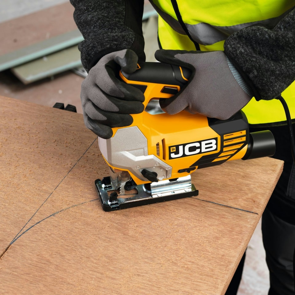 image 1 of JCB 800W Electric Corded Jigsaw, 0-45 Degree Cutting Positions, 230V 21-JS800