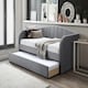 image 1 of Fabric Day Bed Grey with pull out bed | Grey | Single