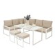 image 1 of Aluminium Corner Sofa Set - White