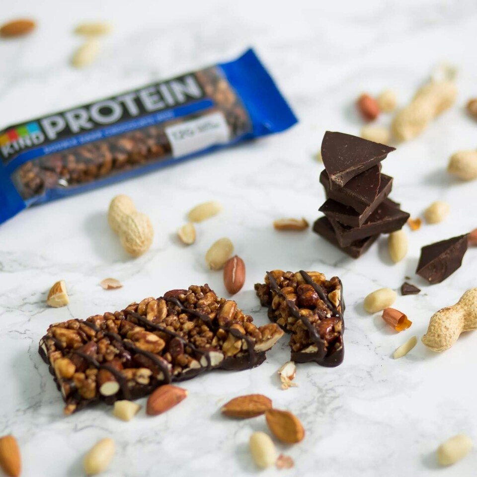 image 1 of KIND Protein Bars, Gluten Free Snack, Dark Chocolate Nut, High Fibre, Source of Protein, No Artificial Colours, Flavours or Preservatives, Multipack 24 x 50g