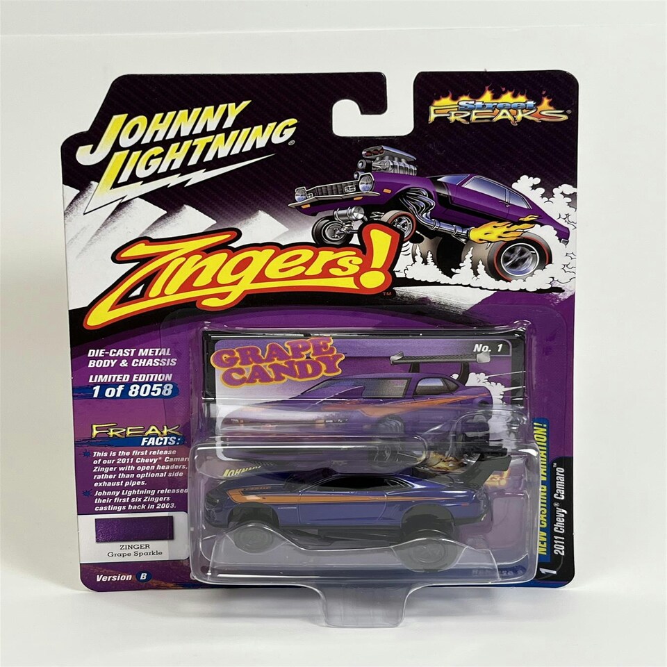 image 1 of 2011 Chevy Camaro Zinger Grape Sparkle 1:64 Scale Johnny Lightning JLSF024B
