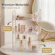 image 4 of ilus Makeup Organiser Modern Minimalist 3-Tier Cosmetic Storage Rack Beauty | White | White