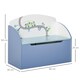 image 7 of HOMCOM Kids Wooden Toy Box Children Storage Chest Bench Organiser Bedroom Blue 