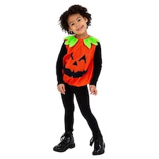 Orange Pumpkin Fancy Dress Costume Unisex Toddler Age 3-4 | Multi | One Size