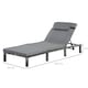 image 5 of Outsunny Rattan Sun Lounger, 5-Level Adjustable Garden Lounger Recliner with Cushion and Headrest, Outdoor Reclining Sunbed, Steel Frame Garden Chair for Patio, Beach, Terrace, Dark Grey