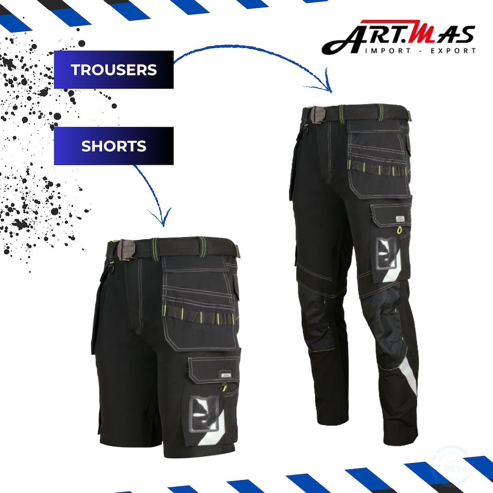 image 1 of Artmas Classic4Dynamic Softshell Work Trousers  4-Way Stretch  10 Pockets (42/44 Inch - 60 EU)