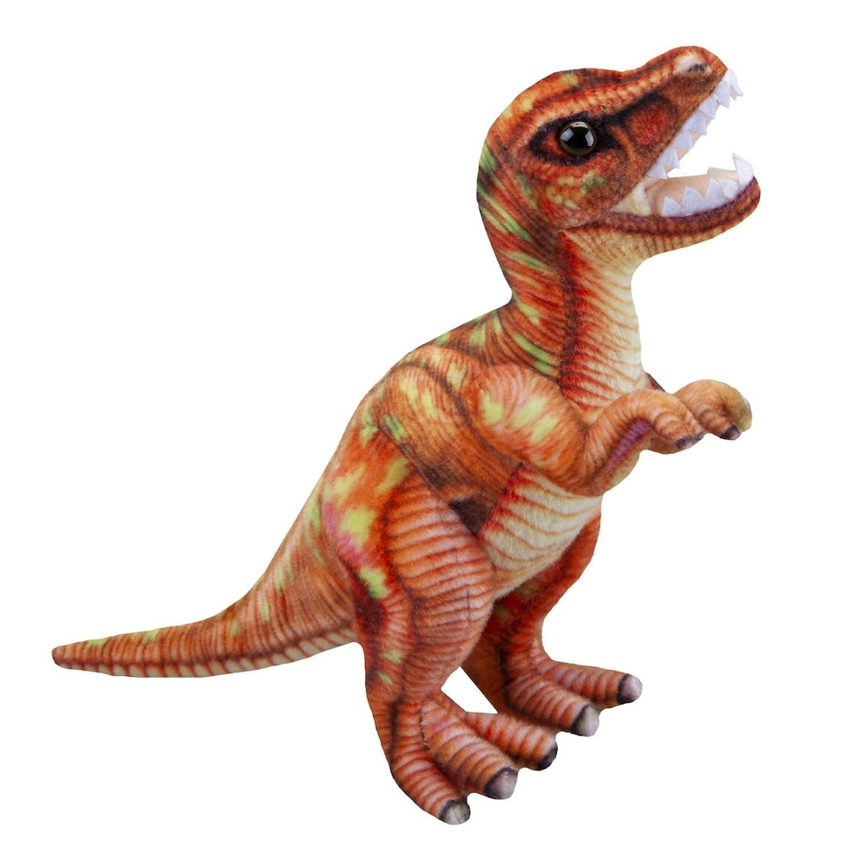 image 1 of T-Rex Dinosaur Soft Toy Dinosaur Skeleton Body Plush Cuddly Plushie 25cm Brown