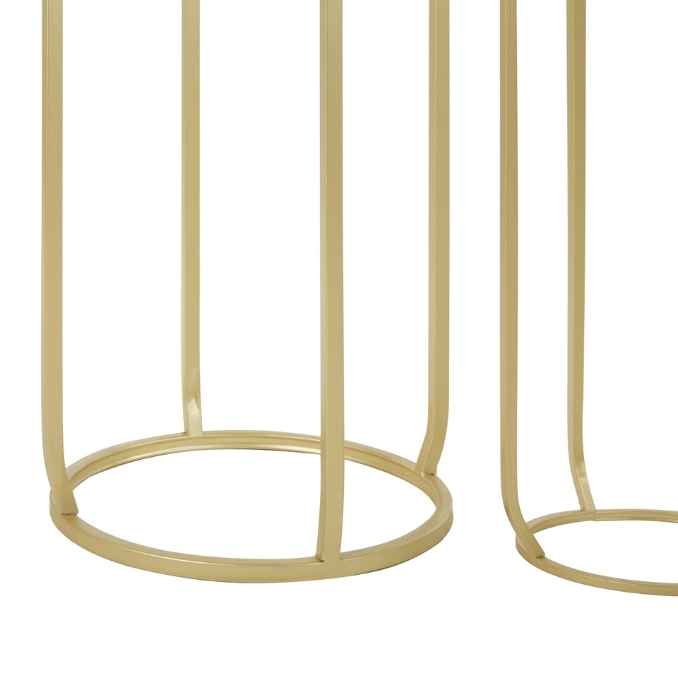 image 1 of Avantis Set Of 2 Tall Side Tables Gold