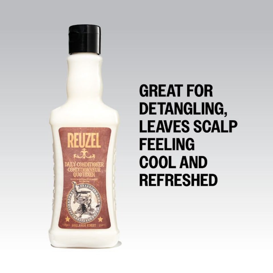 image 1 of Reuzel Daily Conditioner Ideal for All Hair Types Witch Hazel, Nettle Leaf, Rosemary and Horsetail Root Leaves Scalp Cool and Refreshed Thoroughly Conditions Hair Vegan Formula 350 ml
