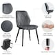 image 5 of Yaheetech Set of 2 Faux Leather Dining Kitchen Chairs Grey | Dark Grey