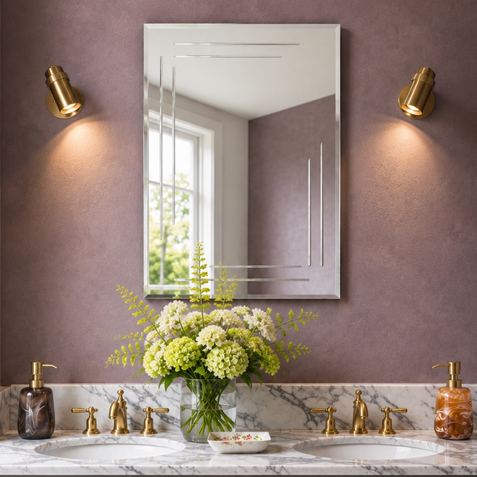 image 1 of Showerdrape Chelsea Rectangular Wall Mounted Frameless Bathroom Mirror 60 x 45cm | Chrome | Mirror | 1