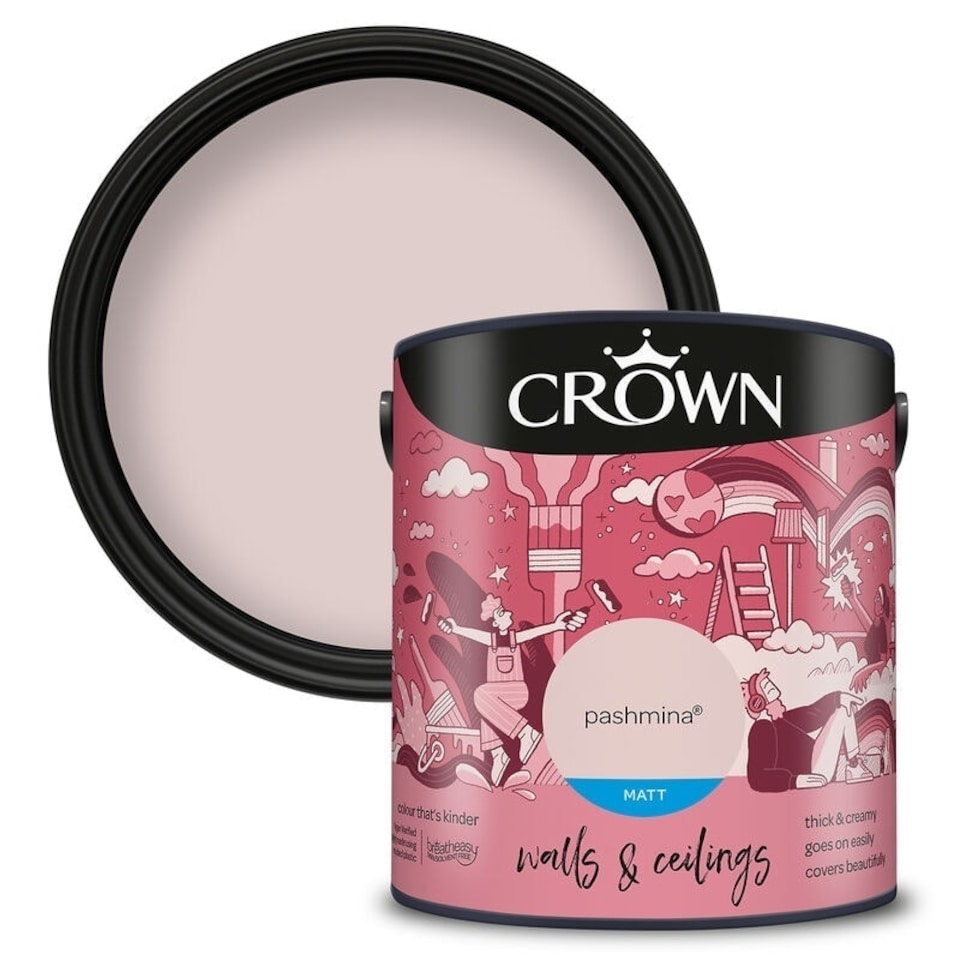 image 1 of Crown Walls & Ceilings Matt 2.5L Pashmina