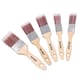 image 1 of 5pc Synthetic Paint Brush Painting + Decorating Brushes Wooden Handle 1” – 2”