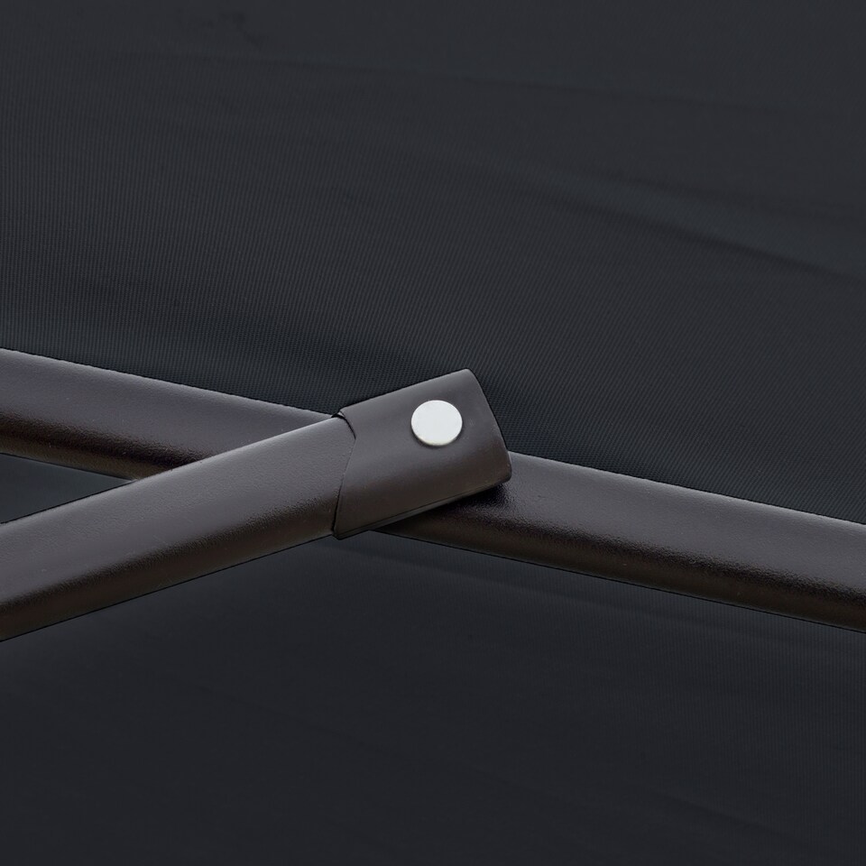 image 1 of Outsunny 2.7m Garden Banana Parasol Cantilever Umbrella with Crank Handle and Cross Base for Outdoor, Hanging Sun Shade, Black