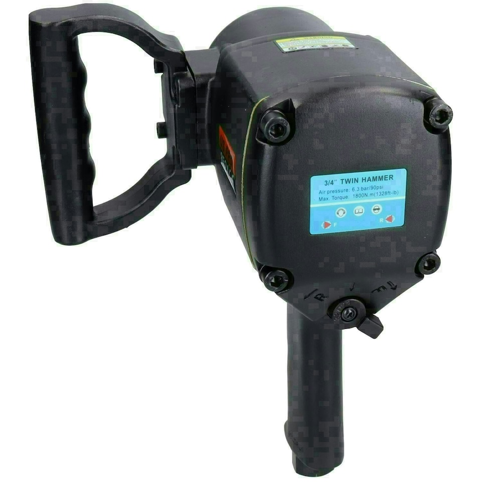 image 1 of 3/4" Drive Air Impact Gun Wrench Twin Hammer 1327 ft/lbs (1800Nm's) 1/2" BSP