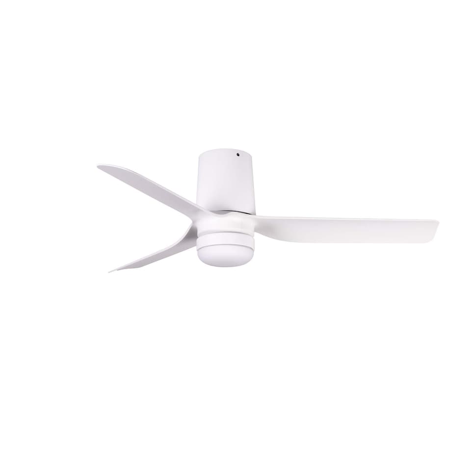 image 1 of Mini Punt Tub 90cm Smart LED Ceiling Fan Matt White CCT
