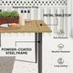 image 6 of Outsunny 150 x 90cm Garden Dining Table with Parasol Hole, Table Only, Brown 