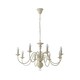 image 6 of ValueLights Traditional Style 8 Way White Distressed Ceiling Light Chandelier Fitting | Cream
