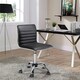 image 2 of Yaheetech PU Leather Low Back Armless Desk Chair | Black