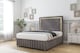 image 2 of Sloomy Boston Gold Slate Naples Divan Bed With Mattress 4 Drawers With 54" Floor Standing Headboard & 12" Matching Footboard 6' Super King | Grey | Slate | Super King | 1