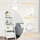 image 10 of COSTWAY 4 Tier Ladder Shelf Storage Wooden Bookcase White White