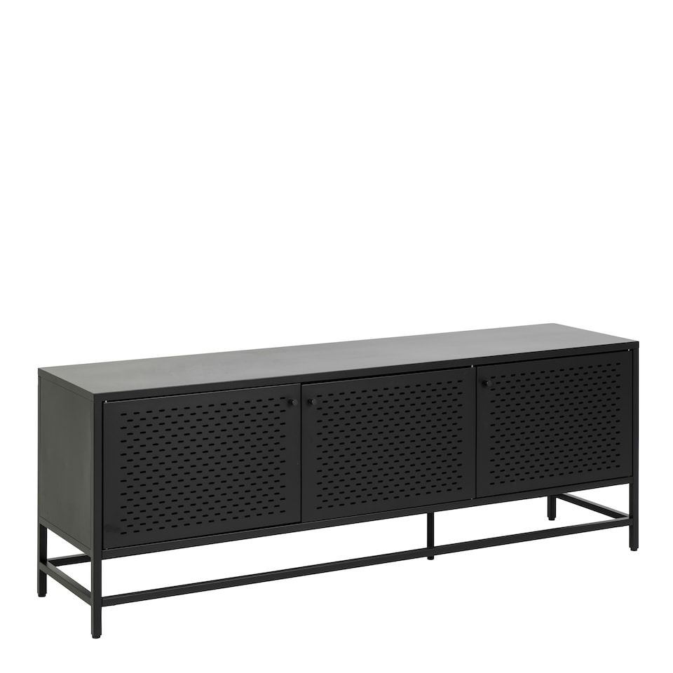 image 1 of Newcastle 3 Door Sideboard in Matt Black