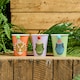 image 1 of Party Dinosaur Pom Pom Paper Cups - Pack of 6