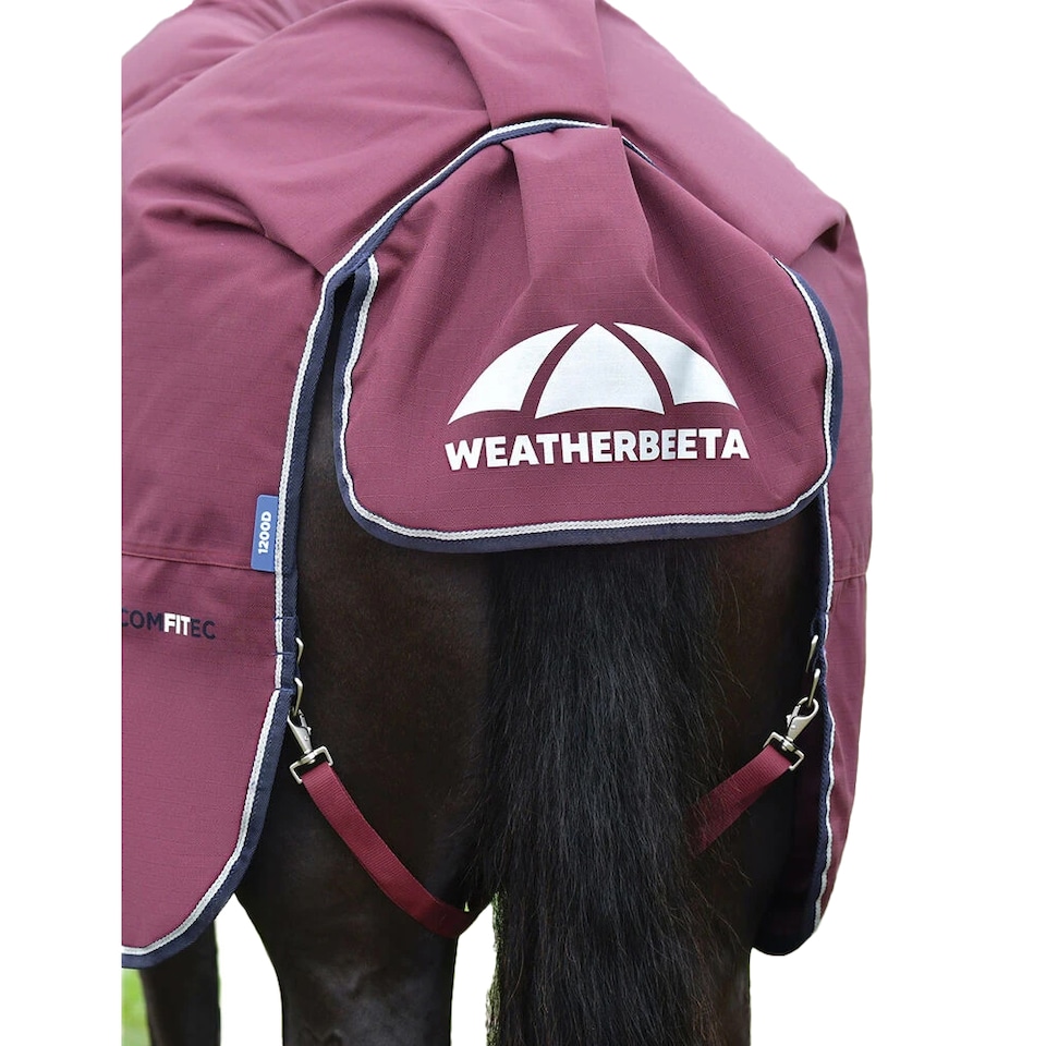 image 1 of Weatherbeeta Comfitec Essential Standard-Neck Horse Turnout Rug | Purple | Burgundy/Navy | 5Ft | 1