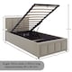 image 3 of Vida Designs Vanita Single Ottoman Lift Up Storage Space Fabric Bed Frame, Beige