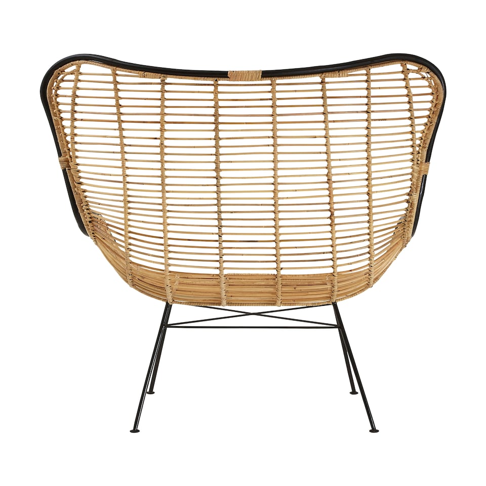 image 1 of Interiors by Premier Natural Rattan Egg Chair, Rustless Metal Rattan Chair, Easy Cleaning Armchair, Eco-friendly Outdoor Chair
