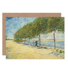 Vincent Van Gogh Langs De Seine Blank Art Card