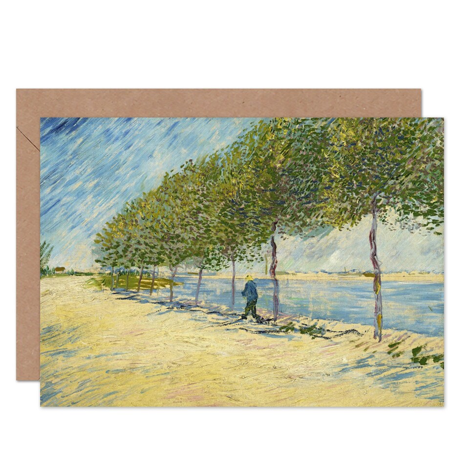 image 1 of Vincent Van Gogh Langs De Seine Blank Art Card